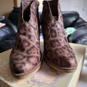 Leopard Print Ankle Boots